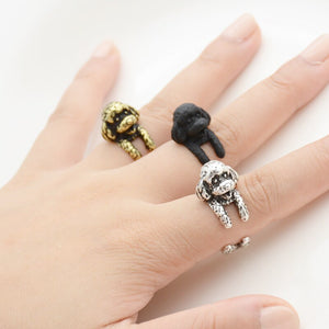 3D Bichon Frise Finger Wrap Rings-Dog Themed Jewellery-Bichon Frise, Dogs, Jewellery, Ring-10