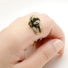 Load image into Gallery viewer, 3D Bichon Frise Finger Wrap Rings-Dog Themed Jewellery-Bichon Frise, Dogs, Jewellery, Ring-Resizable-Antique Bronze-4