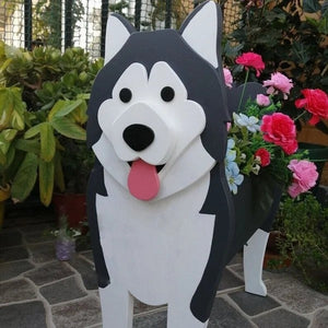 3D Black Pug Love Small Flower Planter-Home Decor-Dogs, Flower Pot, Home Decor, Pug-Alaskan Malamute-5