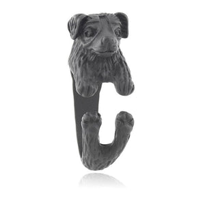 3D Border Collie Finger Wrap Rings-Dog Themed Jewellery-Border Collie, Dogs, Jewellery, Ring-6