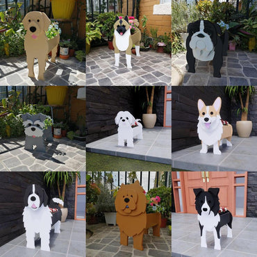 border collie plant pot Border Collie Planter