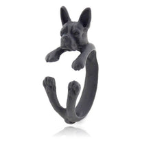 Load image into Gallery viewer, 3D Boston Terrier Finger Wrap Rings-Dog Themed Jewellery-Boston Terrier, Dogs, Jewellery, Ring-7