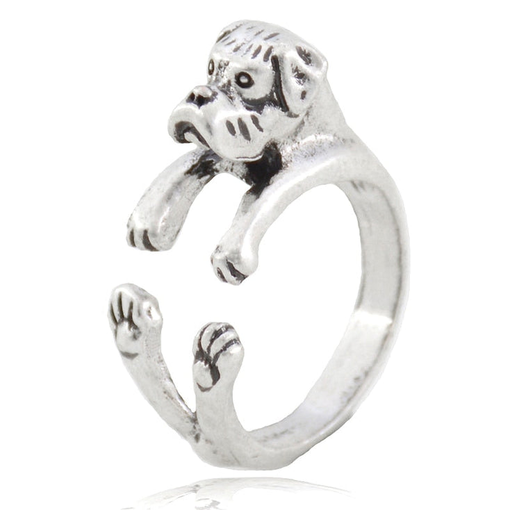 3D Boxer Finger Wrap Rings-Dog Themed Jewellery-Boxer, Dogs, Jewellery, Ring-4
