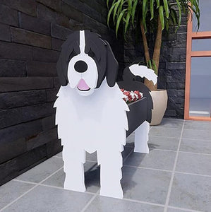 3D Bull Terrier Love Small Flower Planter-Home Decor-Bull Terrier, Dogs, Flower Pot, Home Decor-Saint Bernard-15