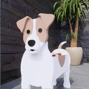 3D Bull Terrier Love Small Flower Planter-Home Decor-Bull Terrier, Dogs, Flower Pot, Home Decor-18