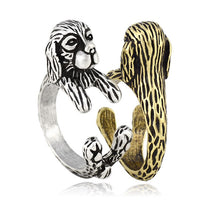 Load image into Gallery viewer, 3D Cavalier King Charles Spaniel Finger Wrap Rings-Dog Themed Jewellery-Cavalier King Charles Spaniel, Dogs, Jewellery, Ring-10