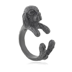 3D Cavalier King Charles Spaniel Finger Wrap Rings-Dog Themed Jewellery-Cavalier King Charles Spaniel, Dogs, Jewellery, Ring-8