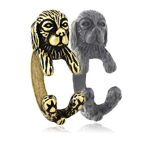 3D Cavalier King Charles Spaniel Finger Wrap Rings-Dog Themed Jewellery-Cavalier King Charles Spaniel, Dogs, Jewellery, Ring-9