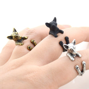 3D Chihuahua Finger Wrap Rings-Dog Themed Jewellery-Chihuahua, Dogs, Jewellery, Ring-10