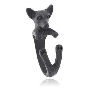 3D Chihuahua Finger Wrap Rings-Dog Themed Jewellery-Chihuahua, Dogs, Jewellery, Ring-8