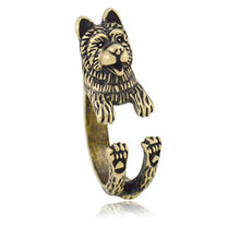 Load image into Gallery viewer, 3D Chow Chow Finger Wrap Rings-Dog Themed Jewellery-Chow Chow, Dogs, Jewellery, Ring-Resizable-Antique Bronze-4