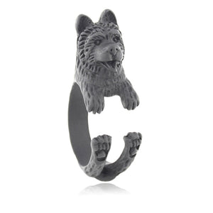 3D Chow Chow Finger Wrap Rings-Dog Themed Jewellery-Chow Chow, Dogs, Jewellery, Ring-6