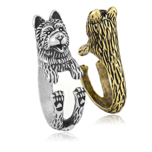 3D Chow Chow Finger Wrap Rings-Dog Themed Jewellery-Chow Chow, Dogs, Jewellery, Ring-8