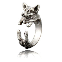 Load image into Gallery viewer, 3D Corgi Finger Wrap Rings-Dog Themed Jewellery-Corgi, Dogs, Jewellery, Ring-3