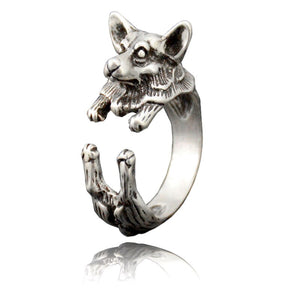 3D Corgi Finger Wrap Rings-Dog Themed Jewellery-Corgi, Dogs, Jewellery, Ring-3