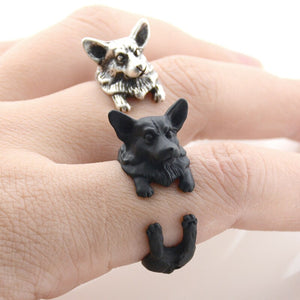 3D Corgi Finger Wrap Rings-Dog Themed Jewellery-Corgi, Dogs, Jewellery, Ring-7