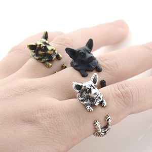 3D Corgi Finger Wrap Rings-Dog Themed Jewellery-Corgi, Dogs, Jewellery, Ring-9
