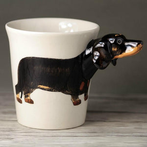 Image of a 3D Dachshund coffee mug
