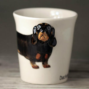 Image of a 3D Dachshund mug made of ceramic