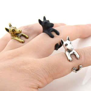 3D Doberman Finger Wrap Rings-Dog Themed Jewellery-Doberman, Dogs, Jewellery, Ring-10