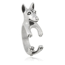 Load image into Gallery viewer, 3D Doberman Finger Wrap Rings-Dog Themed Jewellery-Doberman, Dogs, Jewellery, Ring-3