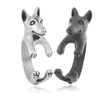 Load image into Gallery viewer, 3D Doberman Finger Wrap Rings-Dog Themed Jewellery-Doberman, Dogs, Jewellery, Ring-9