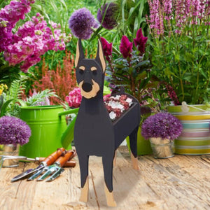 3D Doberman Love Small Flower Planter-Home Decor-Doberman, Dogs, Flower Pot, Home Decor-3