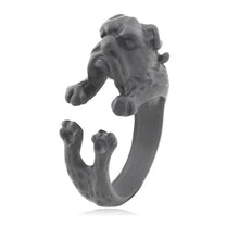 Load image into Gallery viewer, 3D English Bulldog Finger Wrap Rings-Dog Themed Jewellery-Dogs, English Bulldog, Jewellery, Ring-Black Gun-4