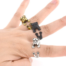 Load image into Gallery viewer, 3D English Bulldog Finger Wrap Rings-Dog Themed Jewellery-Dogs, English Bulldog, Jewellery, Ring-5