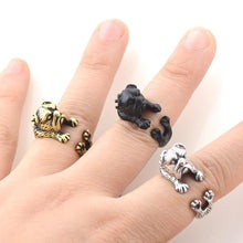 Load image into Gallery viewer, 3D English Bulldog Finger Wrap Rings-Dog Themed Jewellery-Dogs, English Bulldog, Jewellery, Ring-6
