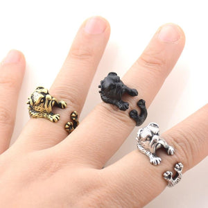3D English Bulldog Finger Wrap Rings-Dog Themed Jewellery-Dogs, English Bulldog, Jewellery, Ring-6