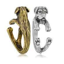 Load image into Gallery viewer, 3D English Mastiff Finger Wrap Rings-Dog Themed Jewellery-Dogs, English Mastiff, Jewellery, Ring-9