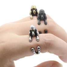 Load image into Gallery viewer, 3D French Poodle Finger Wrap Rings-Dog Themed Jewellery-Dogs, Jewellery, Poodle, Ring-10