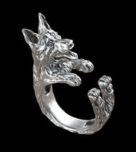 Load image into Gallery viewer, 3D German Shepherd Finger Wrap Rings-Dog Themed Jewellery-Dogs, German Shepherd, Jewellery, Ring-6