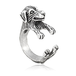 3D Golden Retriever Finger Wrap Rings-Dog Themed Jewellery-Dogs, Golden Retriever, Jewellery, Ring-3