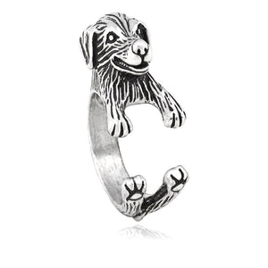 3D Golden Retriever Finger Wrap Rings-Dog Themed Jewellery-Dogs, Golden Retriever, Jewellery, Ring-4