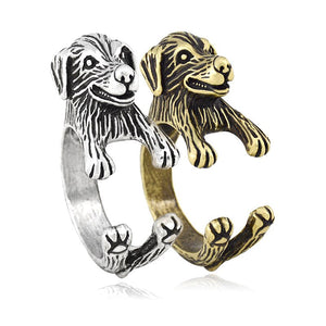3D Golden Retriever Finger Wrap Rings-Dog Themed Jewellery-Dogs, Golden Retriever, Jewellery, Ring-6