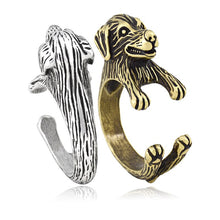 Load image into Gallery viewer, 3D Golden Retriever Finger Wrap Rings-Dog Themed Jewellery-Dogs, Golden Retriever, Jewellery, Ring-7