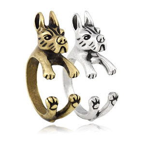 3D Great Dane Finger Wrap Rings-Dog Themed Jewellery-Dogs, Great Dane, Jewellery, Ring-5