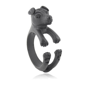 3D Jack Russell Terrier Finger Wrap Rings-Dog Themed Jewellery-Dogs, Jack Russell Terrier, Jewellery, Ring-7