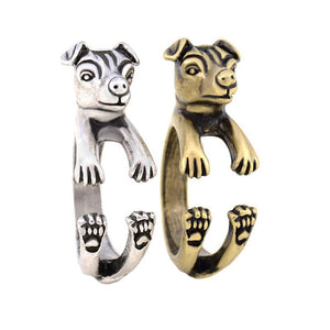 3D Jack Russell Terrier Finger Wrap Rings-Dog Themed Jewellery-Dogs, Jack Russell Terrier, Jewellery, Ring-9