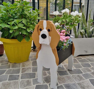 3D Jack Russell Terrier Love Small Flower Planter-Home Decor-Dogs, Flower Pot, Home Decor, Jack Russell Terrier-Beagle-4