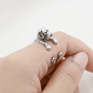 3D Labrador Finger Wrap Rings-Dog Themed Jewellery-Black Labrador, Chocolate Labrador, Dogs, Jewellery, Labrador, Ring-3