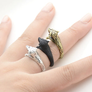 3D Labrador Finger Wrap Rings-Dog Themed Jewellery-Black Labrador, Chocolate Labrador, Dogs, Jewellery, Labrador, Ring-7