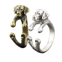 Load image into Gallery viewer, 3D Labrador Finger Wrap Rings-Dog Themed Jewellery-Black Labrador, Chocolate Labrador, Dogs, Jewellery, Labrador, Ring-8