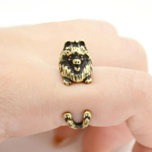 Image of a Pomeranian ring in bronze
