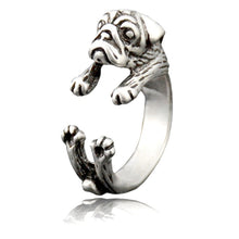 Load image into Gallery viewer, 3D Pug Finger Wrap Rings-Dog Themed Jewellery-Dogs, Jewellery, Pug, Ring-7