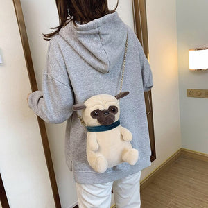 3D Pug Love Backpack and Shoulder Bag-Accessories-Accessories, Bags, Dogs, Pug-Shoulder Bag-3