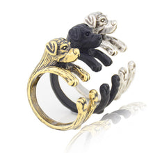 Load image into Gallery viewer, 3D Rottweiler Finger Wrap Rings-Dog Themed Jewellery-Dogs, Jewellery, Ring, Rottweiler-11