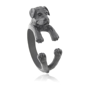 3D Rottweiler Finger Wrap Rings-Dog Themed Jewellery-Dogs, Jewellery, Ring, Rottweiler-6